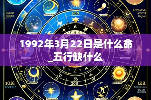 1992年3月22日是什么命_五行缺什么