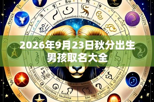 2026年9月23日秋分出生男孩取名大全