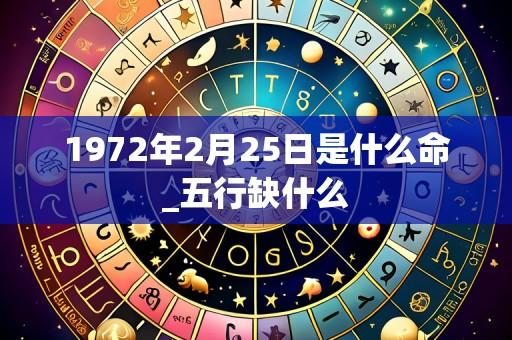 1972年2月25日是什么命_五行缺什么