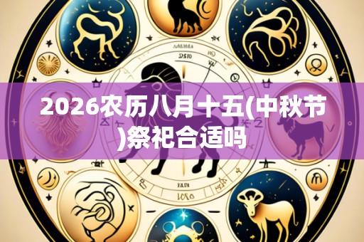 2026农历八月十五(中秋节)祭祀合适吗