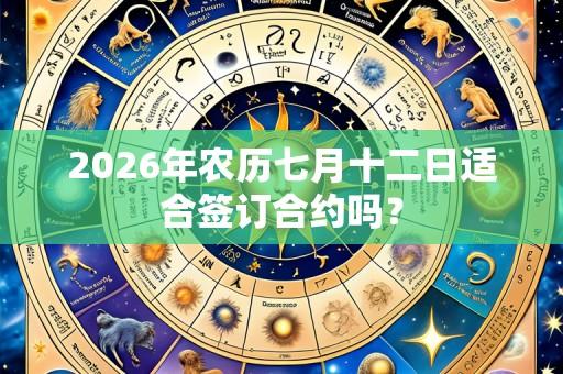 2026年农历七月十二日适合签订合约吗?