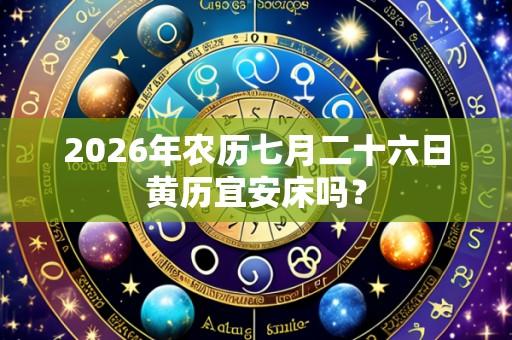 2026年农历七月二十六日黄历宜安床吗?