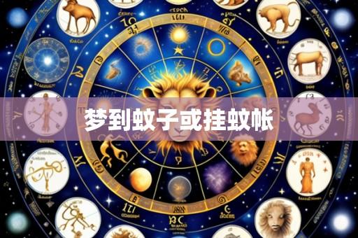 梦到蚊子或挂蚊帐