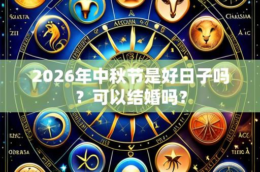 2026年中秋节是好日子吗?可以结婚吗?
