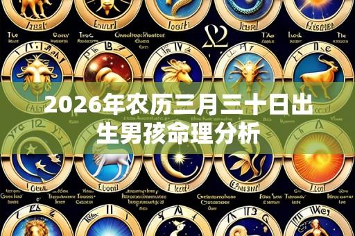 2026年农历三月三十日出生男孩命理分析