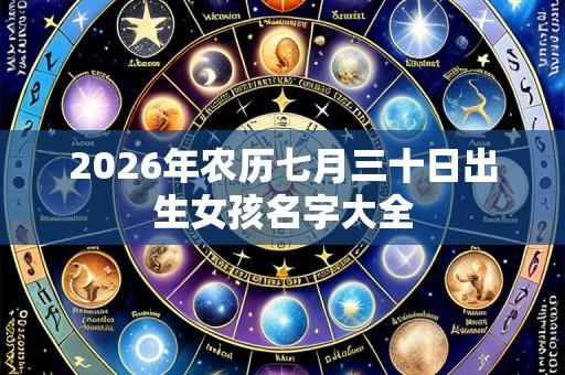 2026年农历七月三十日出生女孩名字大全