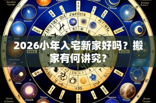 2026小年入宅新家好吗?搬家有何讲究?