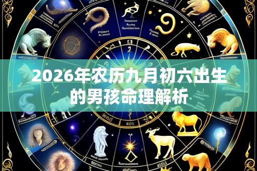 2026年农历九月初六出生的男孩命理解析