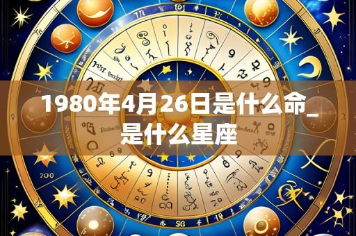 1980年4月26日是什么命_是什么星座