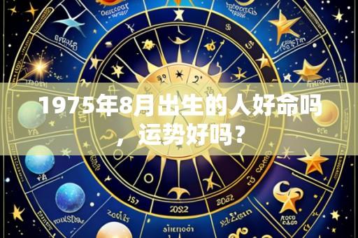 1975年8月出生的人好命吗,运势好吗?