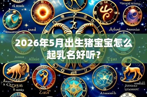 2026年5月出生猪宝宝怎么起乳名好听？