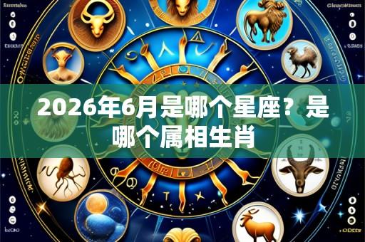 2026年6月是哪个星座?是哪个属相生肖