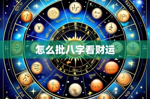 怎么批八字看财运