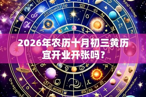 2026年农历十月初三黄历宜开业开张吗?