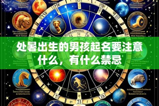 处暑出生的男孩起名要注意什么,有什么禁忌