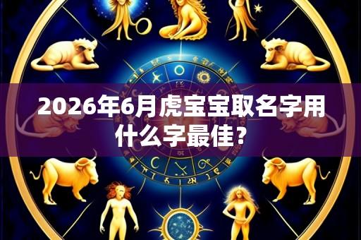 2026年6月虎宝宝取名字用什么字最佳？
