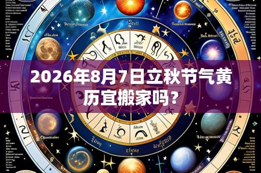 2026年8月7日立秋节气黄历宜搬家吗?