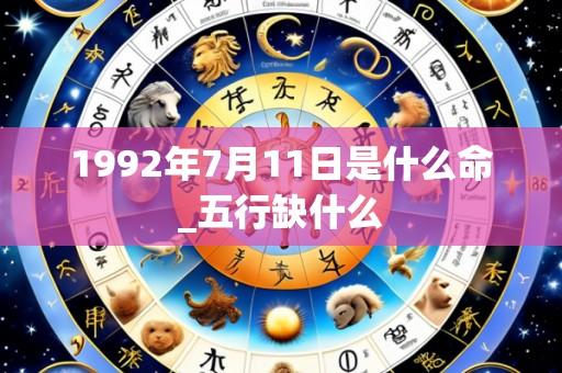 1992年7月11日是什么命_五行缺什么