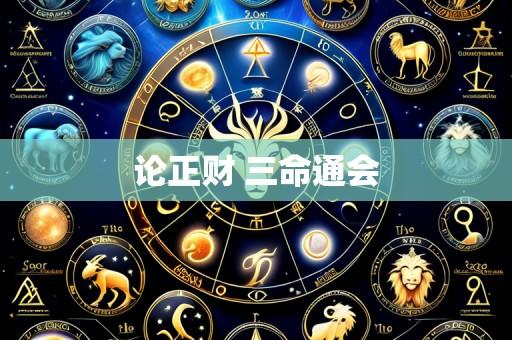 论正财 三命通会