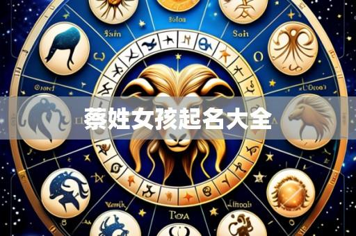 蔡姓女孩起名大全