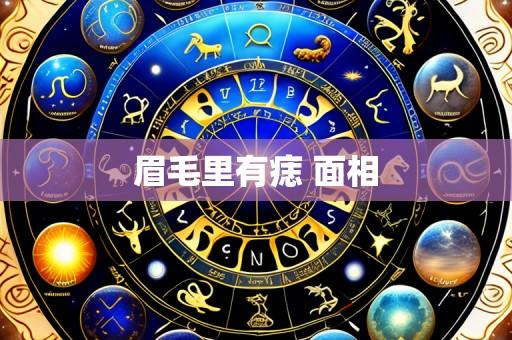 眉毛里有痣 面相