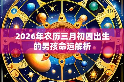 2026年农历三月初四出生的男孩命运解析