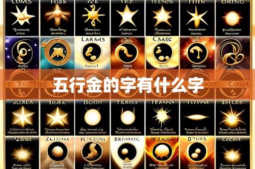 五行金的字有什么字