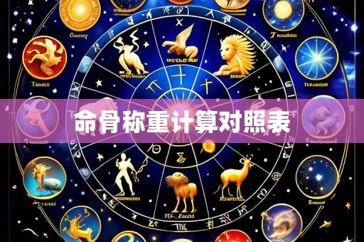 命骨称重计算对照表