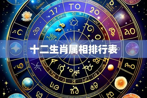 十二生肖属相排行表