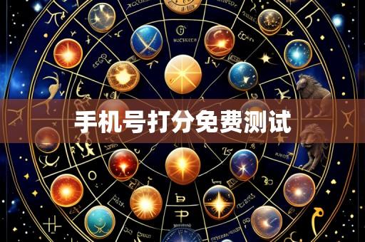 手机号打分免费测试