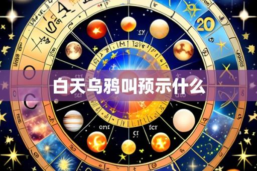 白天乌鸦叫预示什么