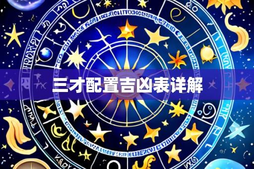 三才配置吉凶表详解
