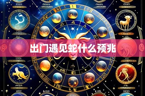 出门遇见蛇什么预兆