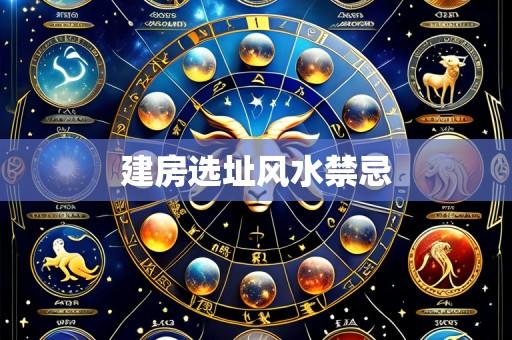 建房选址风水禁忌
