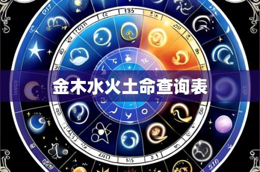 金木水火土命查询表