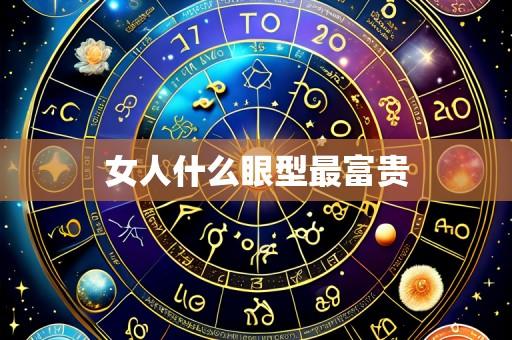 女人什么眼型最富贵