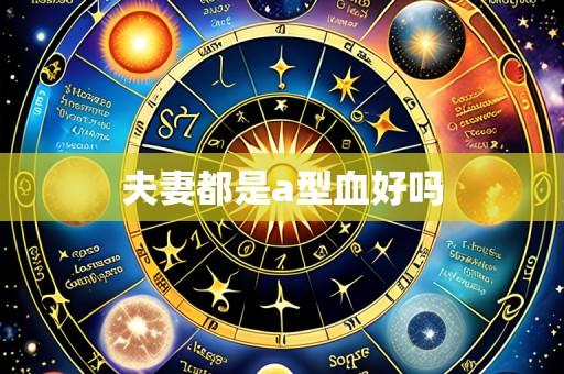夫妻都是a型血好吗