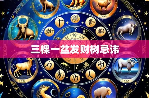 三棵一盆发财树忌讳