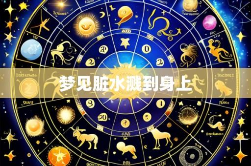 梦见脏水溅到身上