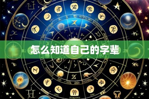 怎么知道自己的字辈