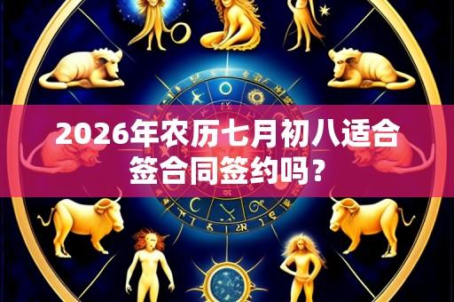 2026年农历七月初八适合签合同签约吗？