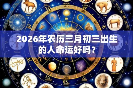 2026年农历三月初三出生的人命运好吗？