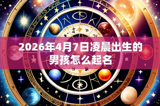 2026年4月7日凌晨出生的男孩怎么起名
