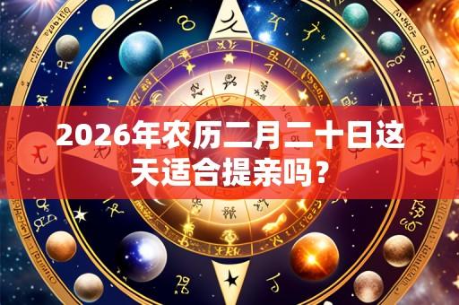 2026年农历二月二十日这天适合提亲吗?