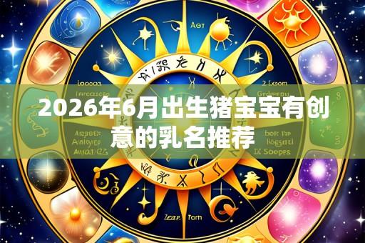 2026年6月出生猪宝宝有创意的乳名推荐