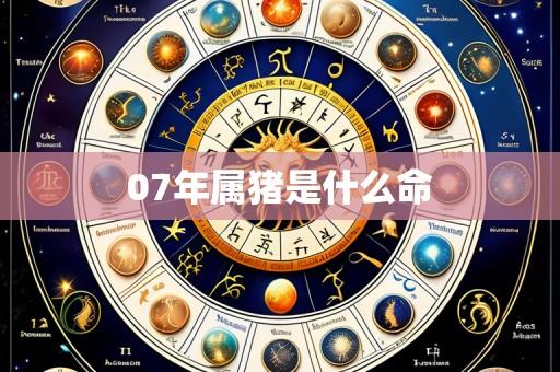 07年属猪是什么命