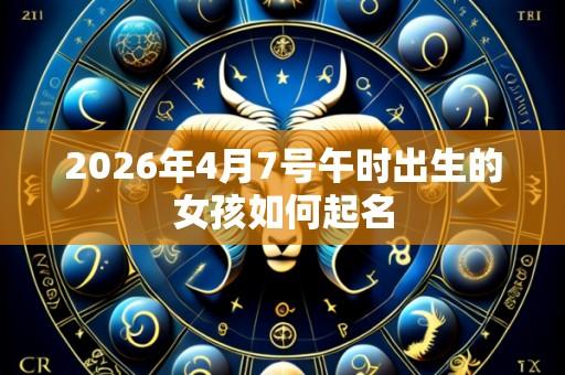 2026年4月7号午时出生的女孩如何起名