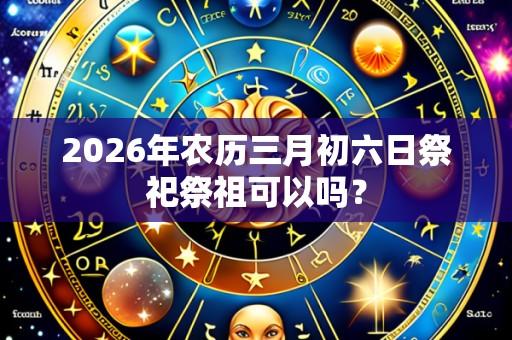 2026年农历三月初六日祭祀祭祖可以吗？