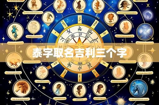 泰字取名吉利三个字