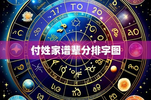 付姓家谱辈分排字图